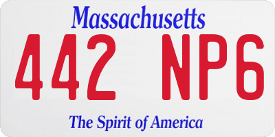 MA license plate 442NP6