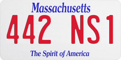 MA license plate 442NS1