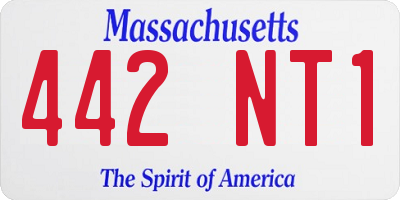 MA license plate 442NT1