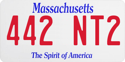 MA license plate 442NT2