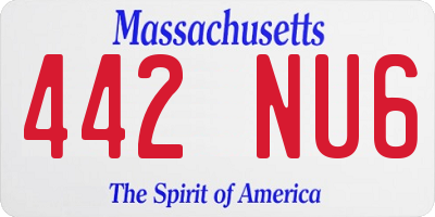 MA license plate 442NU6