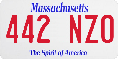 MA license plate 442NZ0