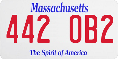 MA license plate 442OB2