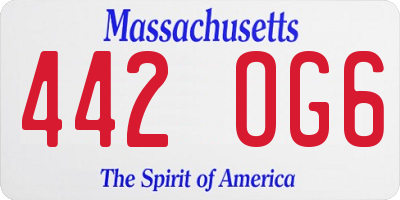 MA license plate 442OG6