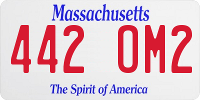 MA license plate 442OM2