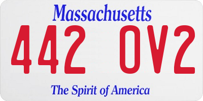 MA license plate 442OV2