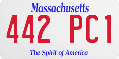 MA license plate 442PC1