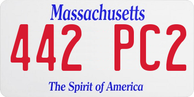 MA license plate 442PC2