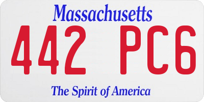 MA license plate 442PC6