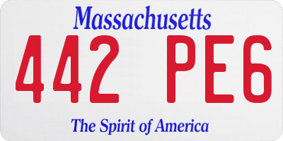 MA license plate 442PE6