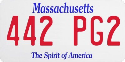 MA license plate 442PG2