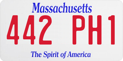 MA license plate 442PH1