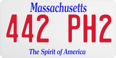 MA license plate 442PH2
