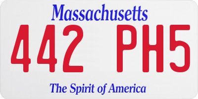 MA license plate 442PH5