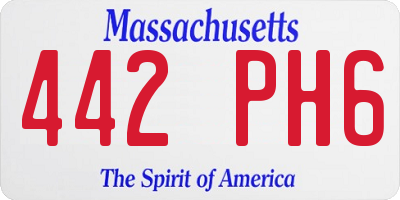 MA license plate 442PH6