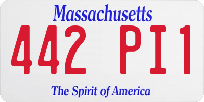 MA license plate 442PI1