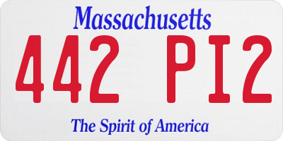 MA license plate 442PI2