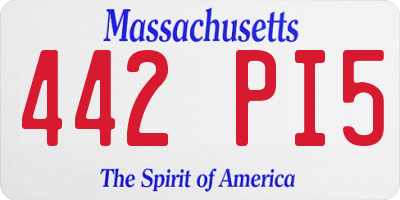 MA license plate 442PI5
