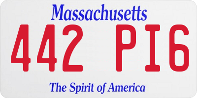 MA license plate 442PI6