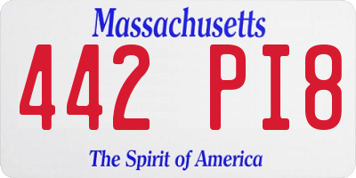 MA license plate 442PI8