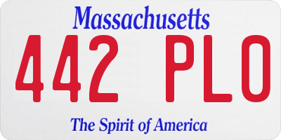 MA license plate 442PL0