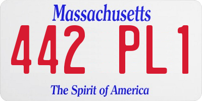 MA license plate 442PL1