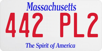 MA license plate 442PL2