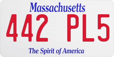 MA license plate 442PL5