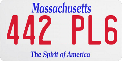 MA license plate 442PL6
