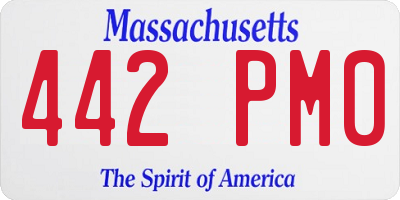 MA license plate 442PM0