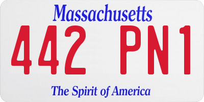 MA license plate 442PN1