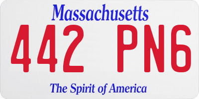 MA license plate 442PN6