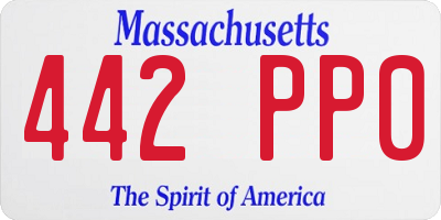 MA license plate 442PP0