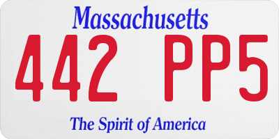 MA license plate 442PP5