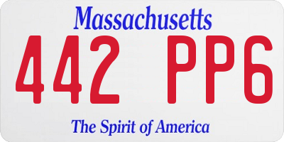 MA license plate 442PP6