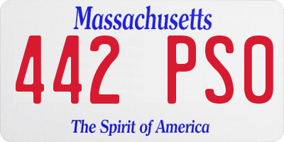 MA license plate 442PS0