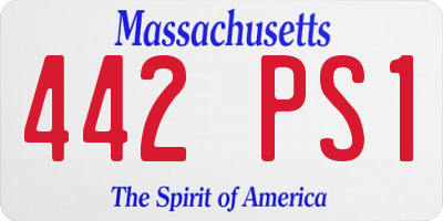 MA license plate 442PS1
