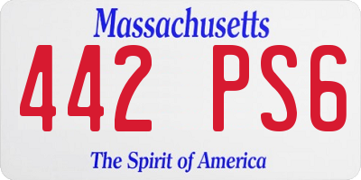 MA license plate 442PS6