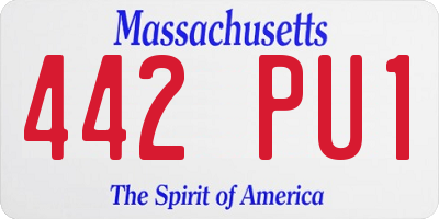 MA license plate 442PU1