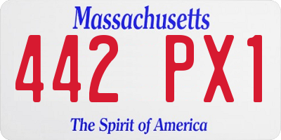MA license plate 442PX1