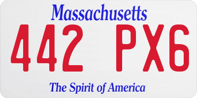 MA license plate 442PX6