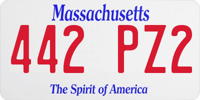 MA license plate 442PZ2