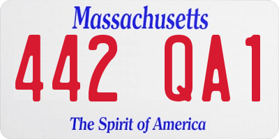 MA license plate 442QA1