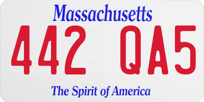 MA license plate 442QA5