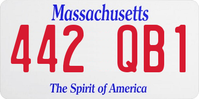 MA license plate 442QB1