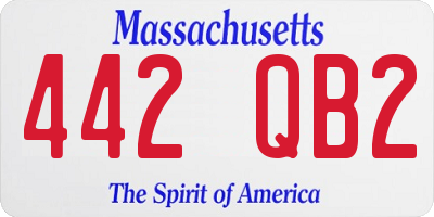 MA license plate 442QB2