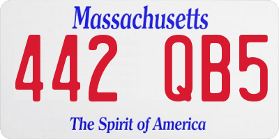 MA license plate 442QB5