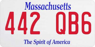 MA license plate 442QB6