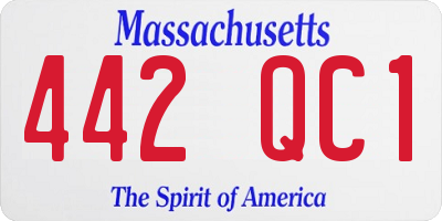 MA license plate 442QC1