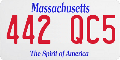 MA license plate 442QC5